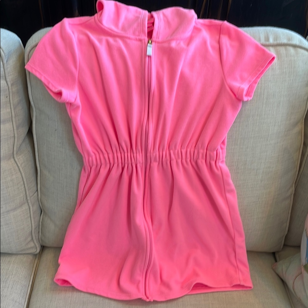 Bright Pink Zip-Up Dress